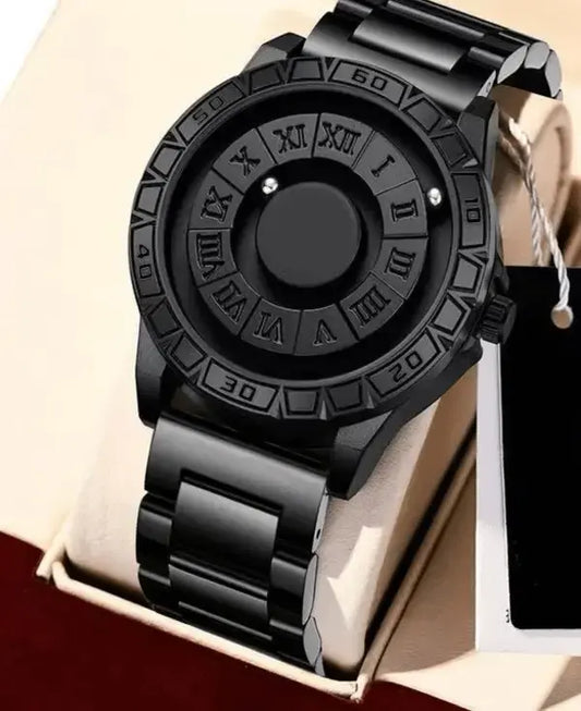 Magnetic Ball Watch – Roman Dial  Watch for Men | Rotating Beads Timepiece